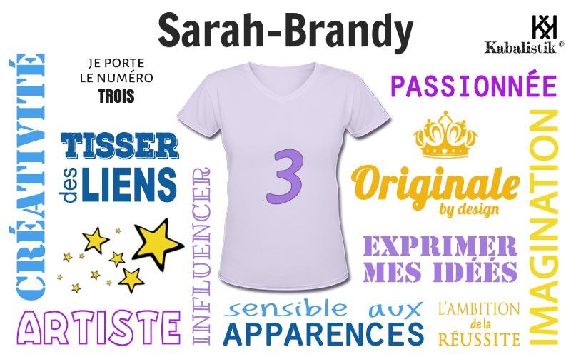 La signification numérologique du prénom Sarah-Brandy