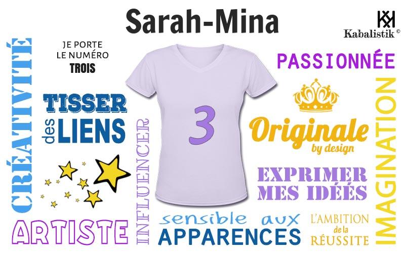 La signification numérologique du prénom Sarah-Mina