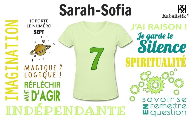 La signification numérologique du prénom Sarah-Sofia