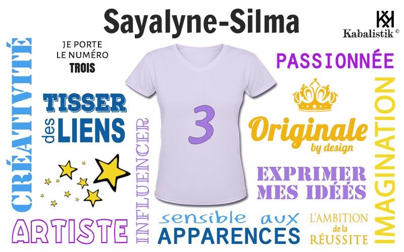 La signification numérologique du prénom Sayalyne-Silma