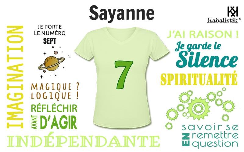 La signification numérologique du prénom Sayanne