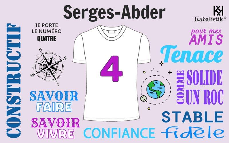 La signification numérologique du prénom Serges-Abder