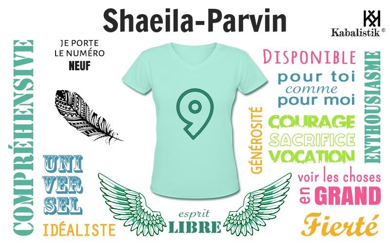La signification numérologique du prénom Shaeila-Parvin