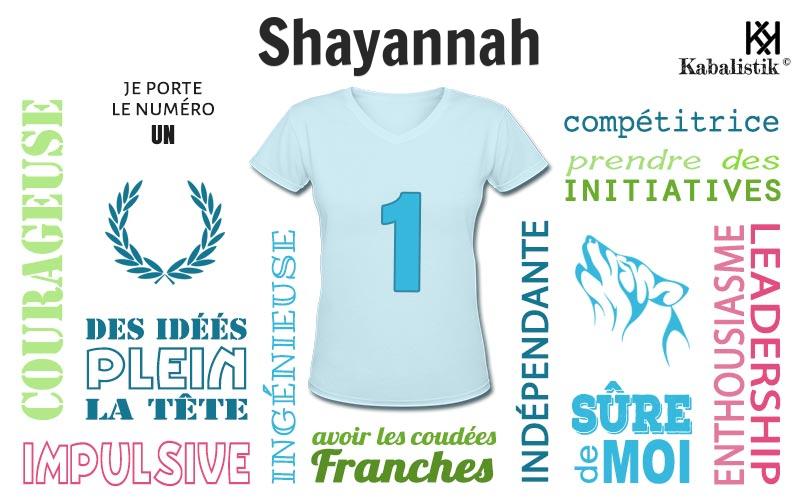 La signification numérologique du prénom Shayannah
