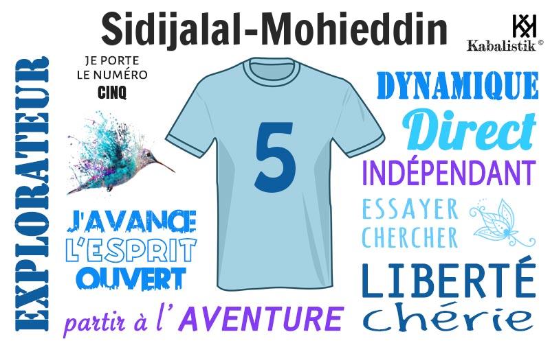 La signification numérologique du prénom Sidijalal-Mohieddin