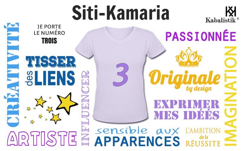 La signification numérologique du prénom Siti-Kamaria