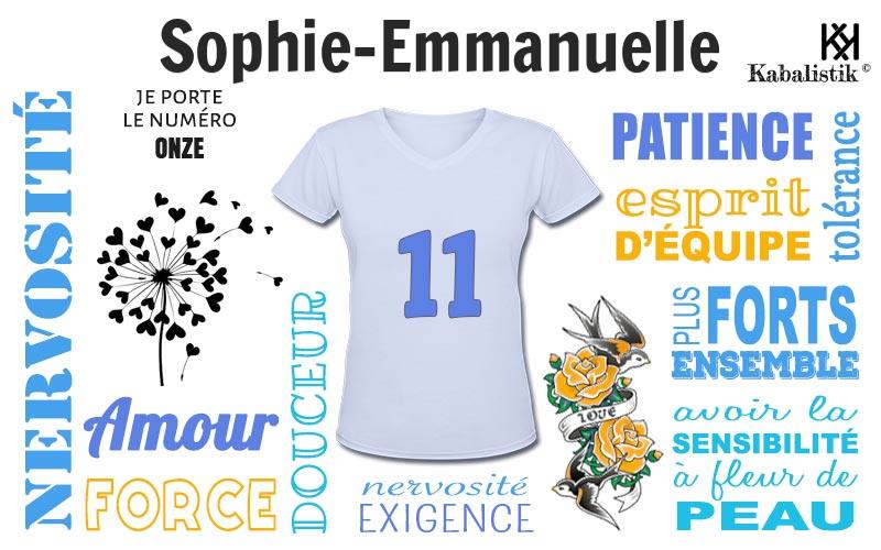 La signification numérologique du prénom Sophie-Emmanuelle