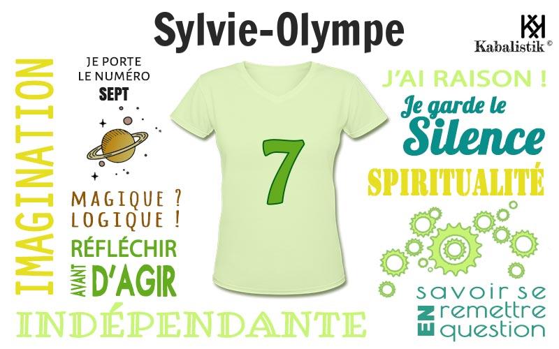 La signification numérologique du prénom Sylvie-Olympe