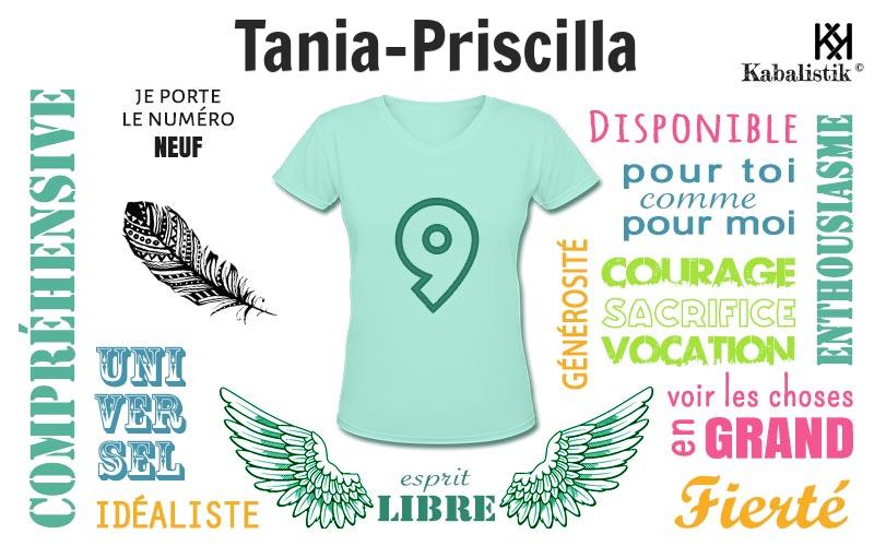 La signification numérologique du prénom Tania-Priscilla
