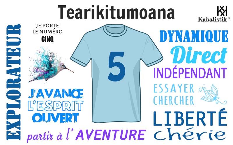 La signification numérologique du prénom Tearikitumoana