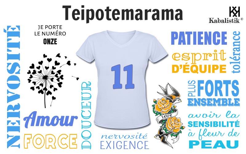 La signification numérologique du prénom Teipotemarama