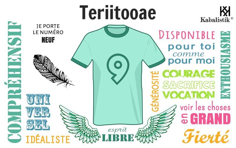 La signification numérologique du prénom Teriitooae