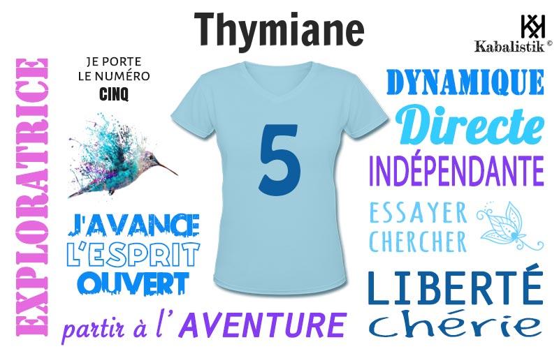 La signification numérologique du prénom Thymiane