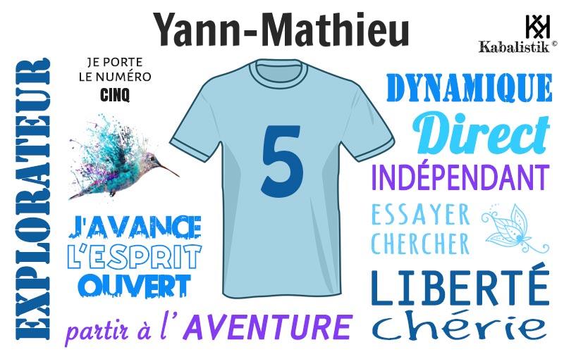 La signification numérologique du prénom Yann-Mathieu