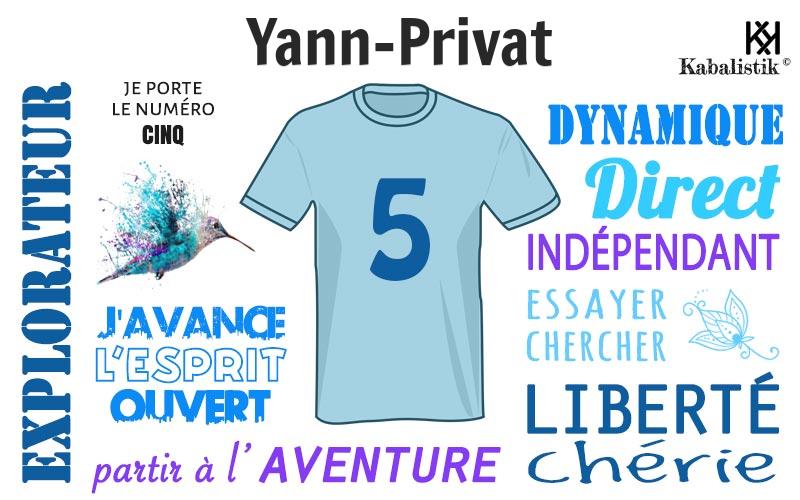 La signification numérologique du prénom Yann-Privat