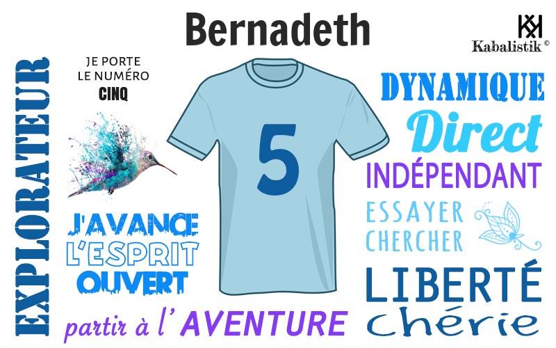 La signification numérologique du prénom Bernadeth
