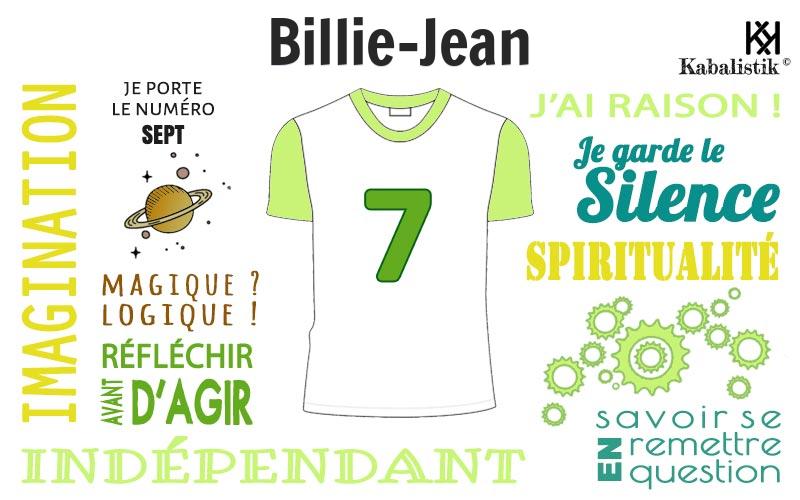 La signification numérologique du prénom Billie-jean
