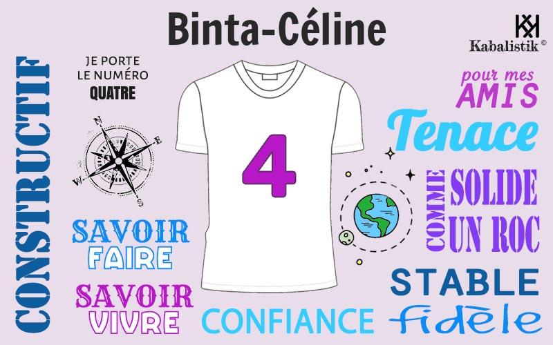 La signification numérologique du prénom Binta-céline
