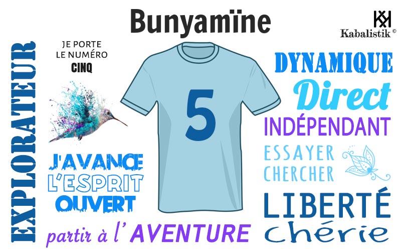 La signification numérologique du prénom Bunyamïne