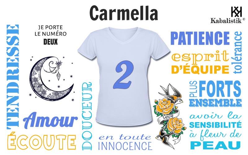 La signification numérologique du prénom Carmella