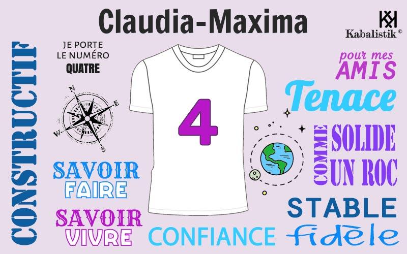 La signification numérologique du prénom Claudia-maxima